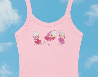 Disneyland Little Oysters Embroidered Spaghetti Strap Tank Top, Alice in Wonderland Baby Oysters Embroidery Racer Tank, Disney Trip Baby Tee