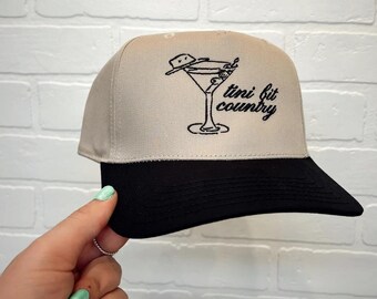 Tini Bit Country Embroidered Classic Dad Hat, Tini Bit Country Richardson Trucker Hat, Tini' Club Trendy Baseball Hat