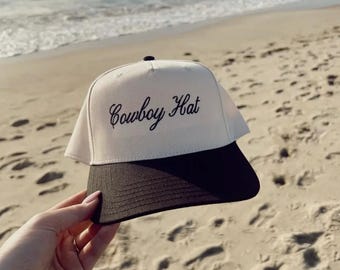 Cowboy Hat Embroidered Classic Dad Hat, Cowboy Embroidery Trendy Richardson Trucker Hat, Cowboy Embroidered Baseball Hat