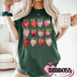 Niedliche Erdbeeren Png, Sommer Erdbeere Png, Cottagecore Beeren Png, Botanischer Garten Png, Erdbeer-Liebhaber Png, Bauernhof Früchte Png