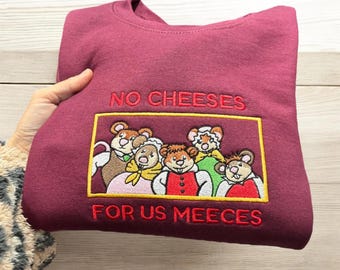 No Cheeses For Us Meeces Embroidered T-Shirt, The Muppet Christmas Carol Embroidery Crewneck Sweatshirt, Disney Merry Christmas Hoodie