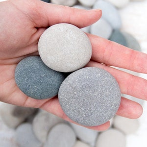 Medium beach stones 30, Bulk stones, Nature crafts, Rock craft supplies, Painted rocks, Wedding stones, Aquarium pebbles, Lake Huron image 1