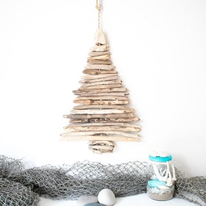 Hanging Driftwood Christmas Tree | Eco-Friendly Holiday Decor | Rustic XMas Decorations | Coastal Christmas Gift Idea | Made in Canada