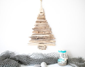 Hanging Driftwood Christmas Tree | Eco-Friendly Holiday Decor | Rustic XMas Decorations | Coastal Christmas Gift Idea | Made in Canada