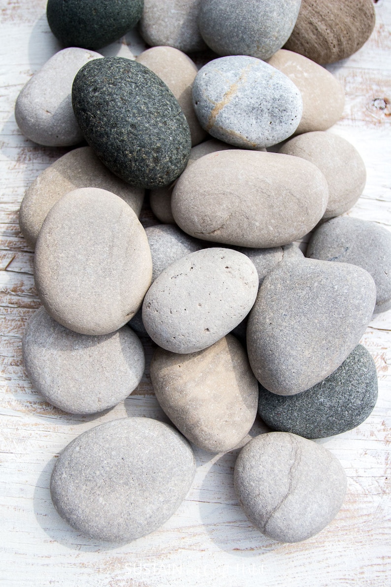 Large Beach Stones 20 Bulk Stones Nature Crafts Rock Etsy Canada