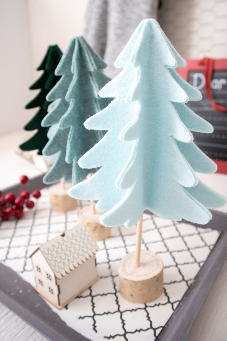 Felt 3D Christmas Tree Pattern SVG PDF digital cut file Printable no-sew craft Cute craft idea Holiday Decor Idea Cricut, Silhouette image 4
