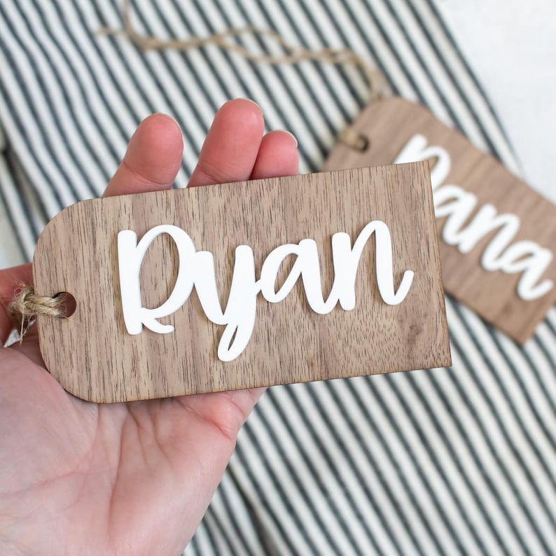 Personalized Stocking Tags Custom Gift Giving and Decor Winter Wedding