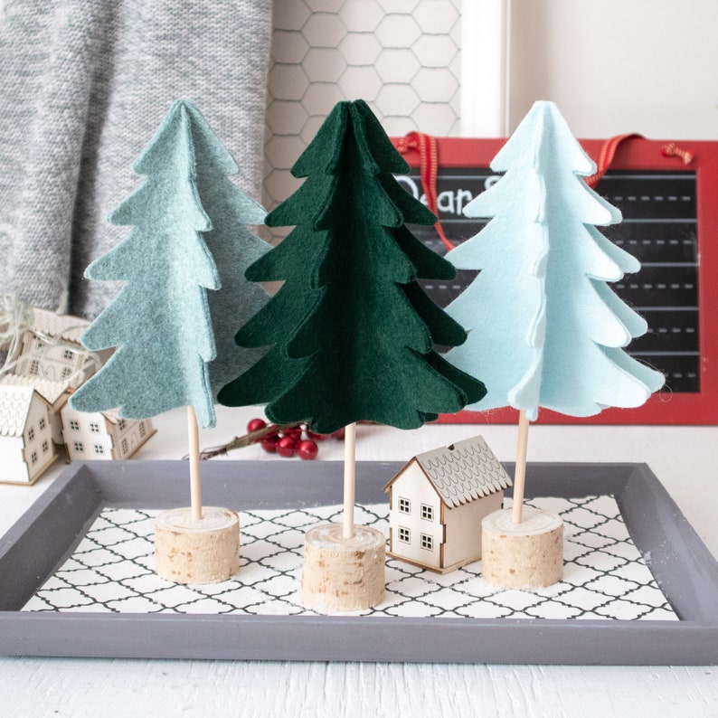 Felt 3D Christmas Tree Pattern SVG PDF digital cut file Printable no-sew craft Cute craft idea Holiday Decor Idea Cricut, Silhouette image 5