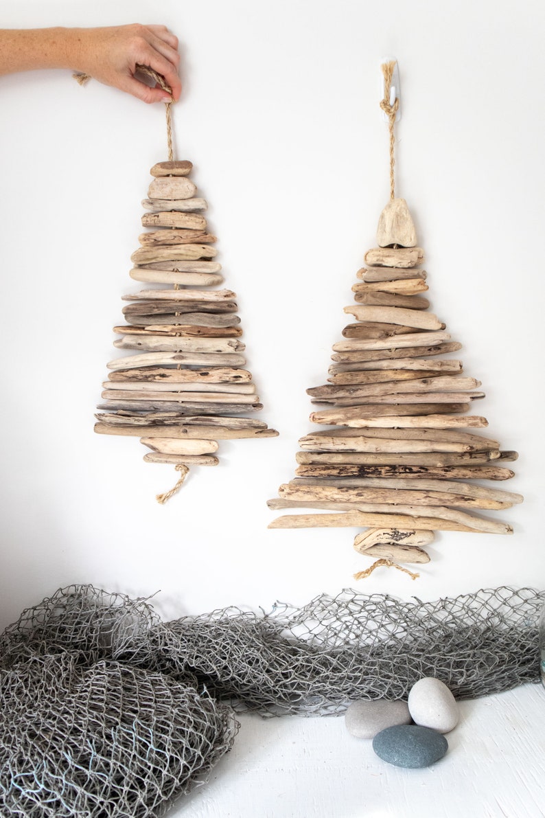 Hanging Driftwood Christmas Tree Eco-Friendly Holiday Decor | Etsy