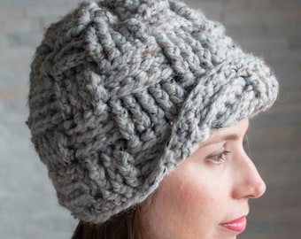 Pattern: Crochet Basketweave Hat - Instant Download - Crochet Toque - Men's or Women's - Digital Download - Accessories - Wool