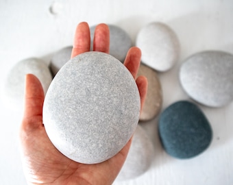 Extra Large Smooth Rocks (10), Beach Stones, Nature crafts, Rocks for Painting, Wedding stones, Lake Huron