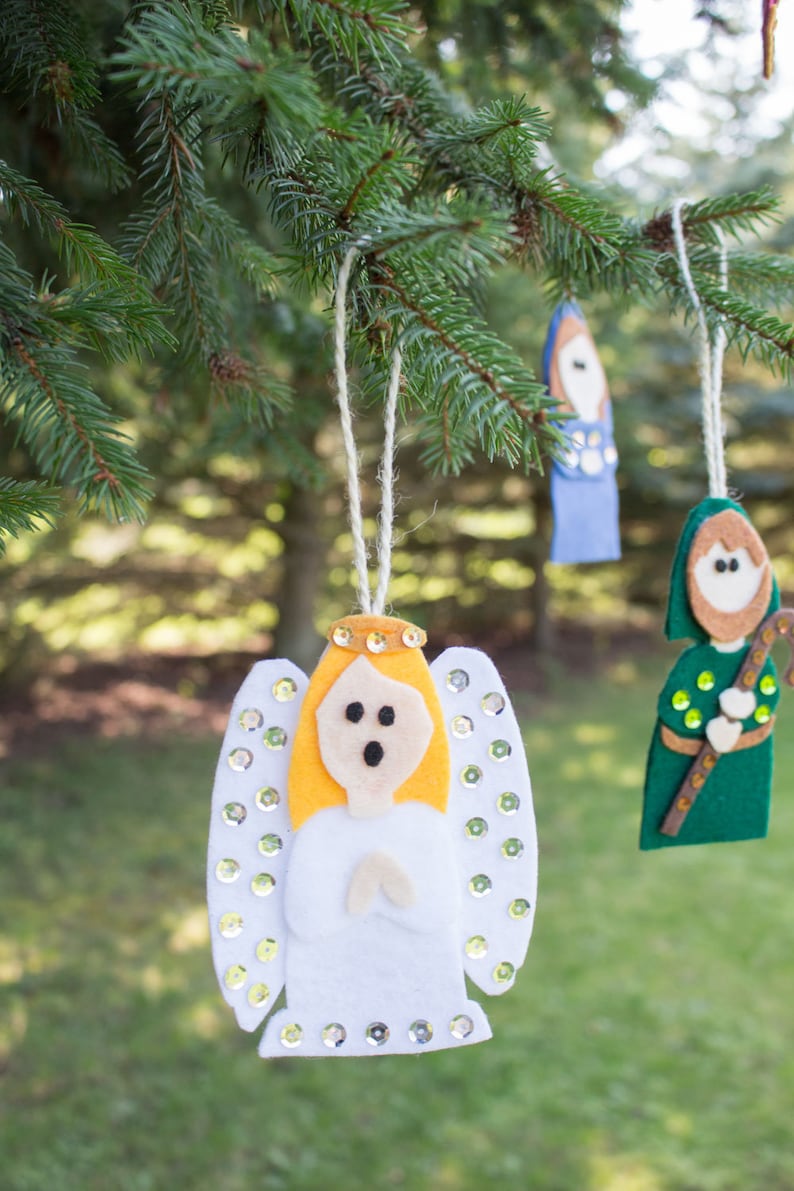7 Nativity Characters PATTERN felt ornaments PDF no sew Etsy