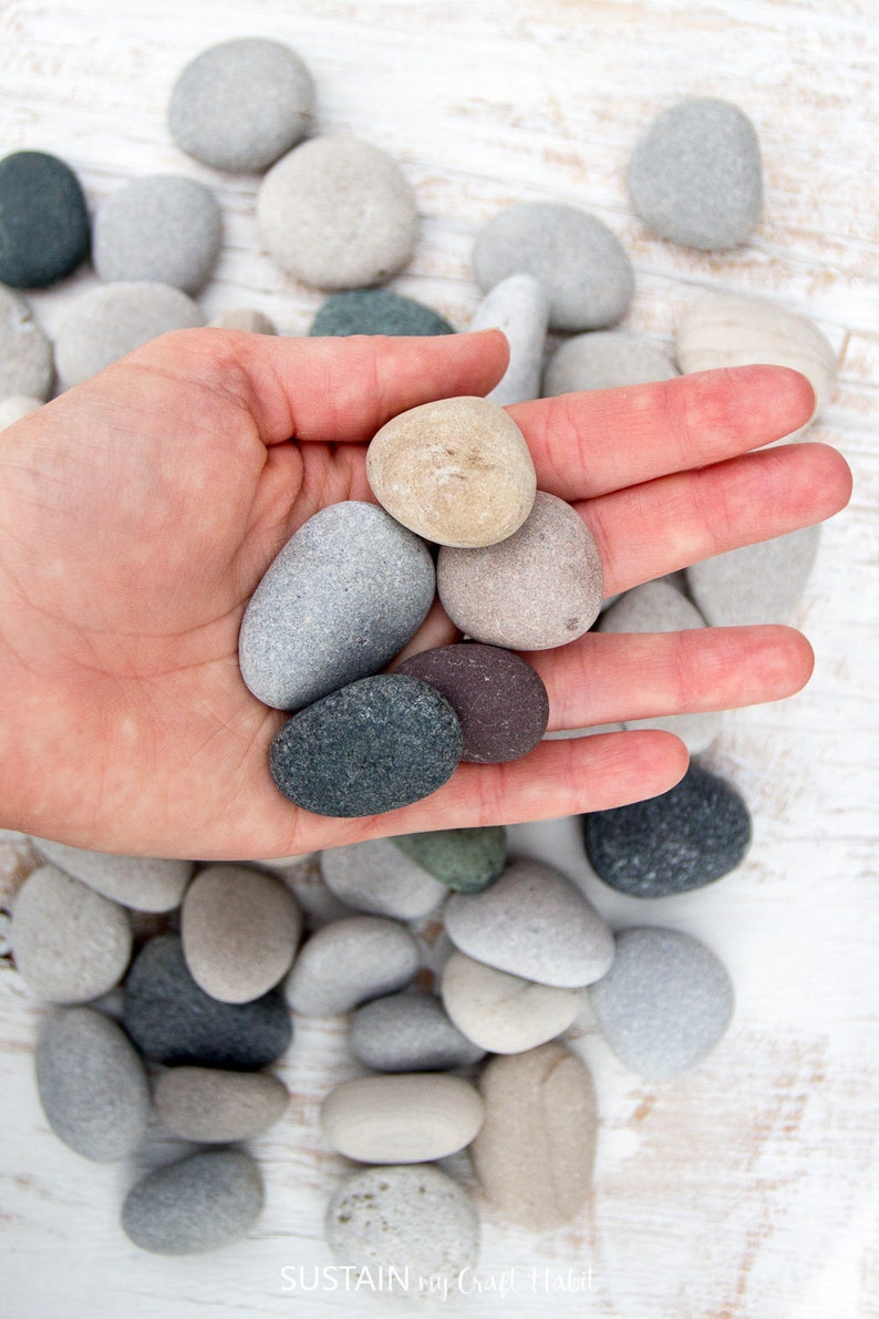 Small/medium Beach Stones 100 Bulk Stones Nature Crafts Etsy Canada