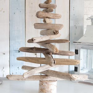 Tabletop Driftwood Christmas Tree Eco-Friendly Holiday Decor Rustic XMas Decorations Coastal Christmas Gift Idea Made in Canada image 2