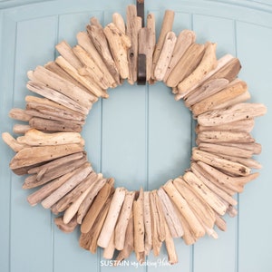 Driftwood Wreath / 16 Coastal Wreath / Authentic Lake Huron Drift Wood / Handmade Coastal Decor / Made in Canada / Rustic Cottage image 3