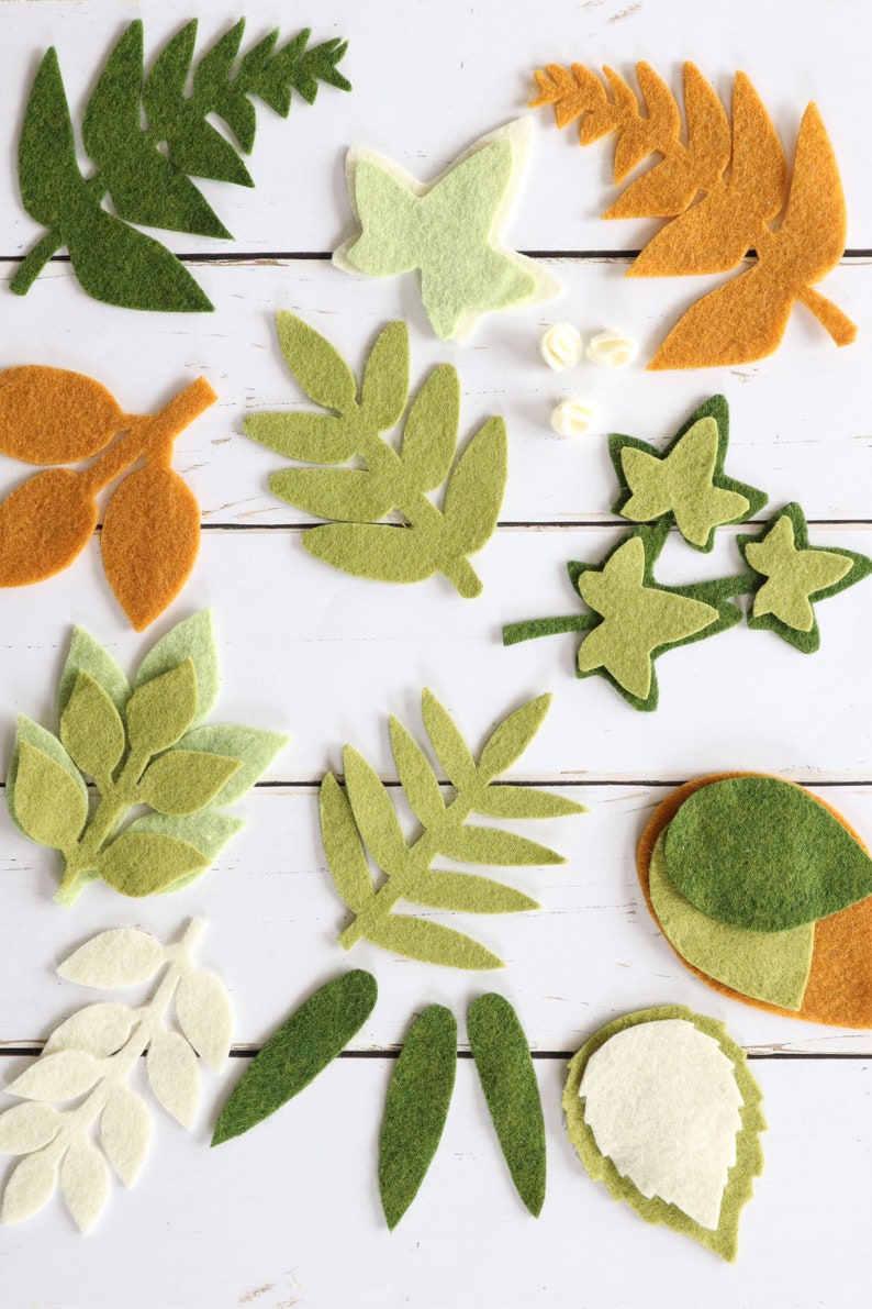 Felt Leaf PATTERNS Template 10 No sew Felt or Paper Foliage Etsy Felt Leaf PATTERNS Template 10 No sew Felt or Paper Foliage Etsy