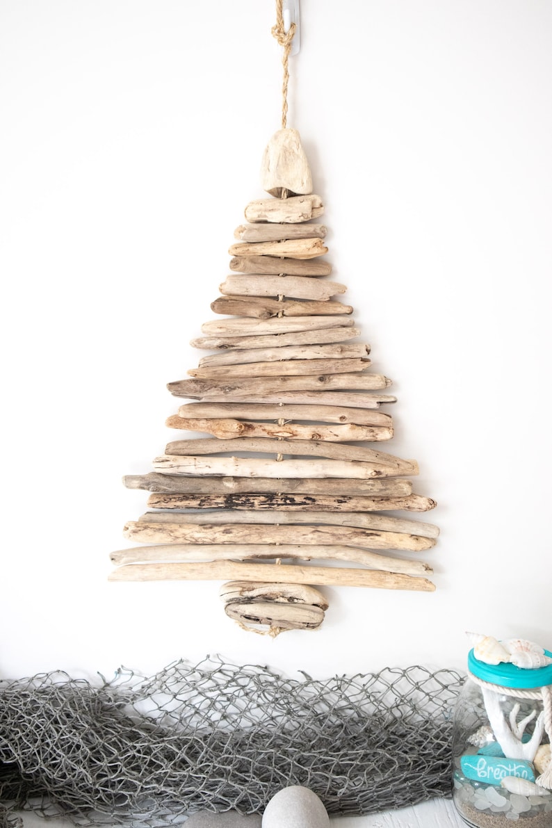 Hanging Driftwood Christmas Tree EcoFriendly Holiday Decor Etsy
