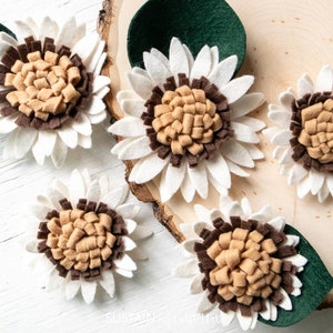 Sunflower Felt Flower PATTERN Template | No-sew | 2 Sizes | Pattern PDF, SVG cut file | Party favors, wreaths | Cricut, Silhouette