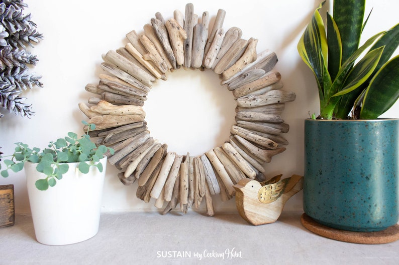 Driftwood Wreath / 16 Coastal Wreath / Authentic Lake Huron Drift Wood / Handmade Coastal Decor / Made in Canada / Rustic Cottage image 1