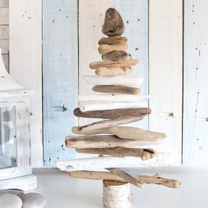 Tabletop Driftwood Christmas Tree Eco-Friendly Holiday Decor Rustic XMas Decorations Coastal Christmas Gift Idea Made in Canada image 4