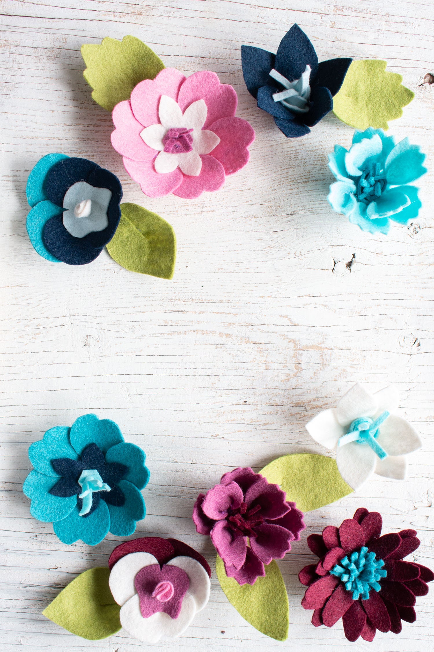 Felt Flower SVG Files for Cricut Silhouette Floral cut file Etsy