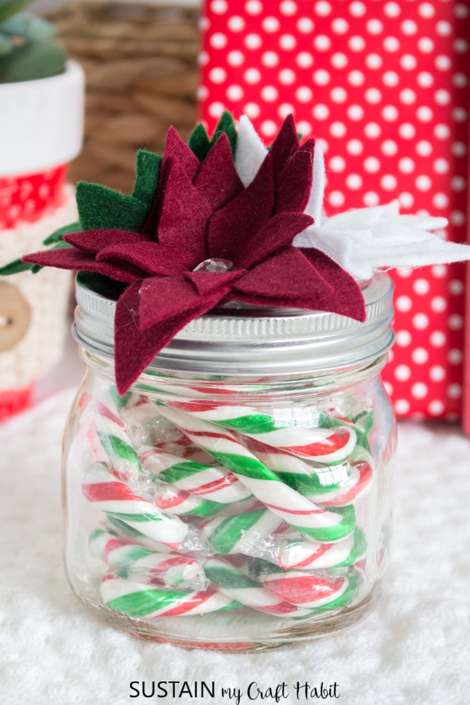 Felt Poinsettia Flower PATTERN Template No sew Felt or Paper Flowers