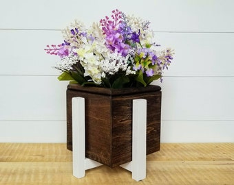 Wooden floral arrangement, table centerpiece decor, new home housewarming gift, nursery entryway decor, valentine gift, mom gift for her