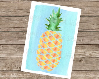 Pineapple Print 5x7 Digital Download