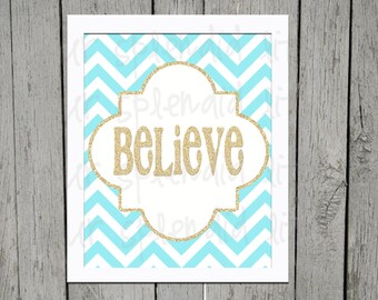 Christmas Believe Digital 8 x 10 Print