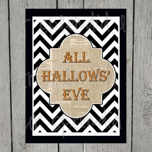 Halloween &quot;All Hallows&#39; Eve&quot; Vintage 8 x 10 Digital Print