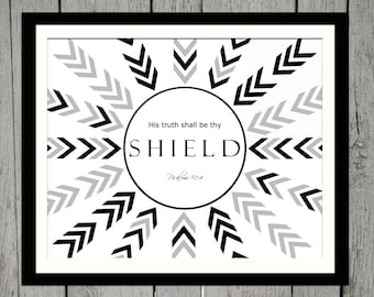 His Truth Shall Be Thy Shield 8 x 10 print