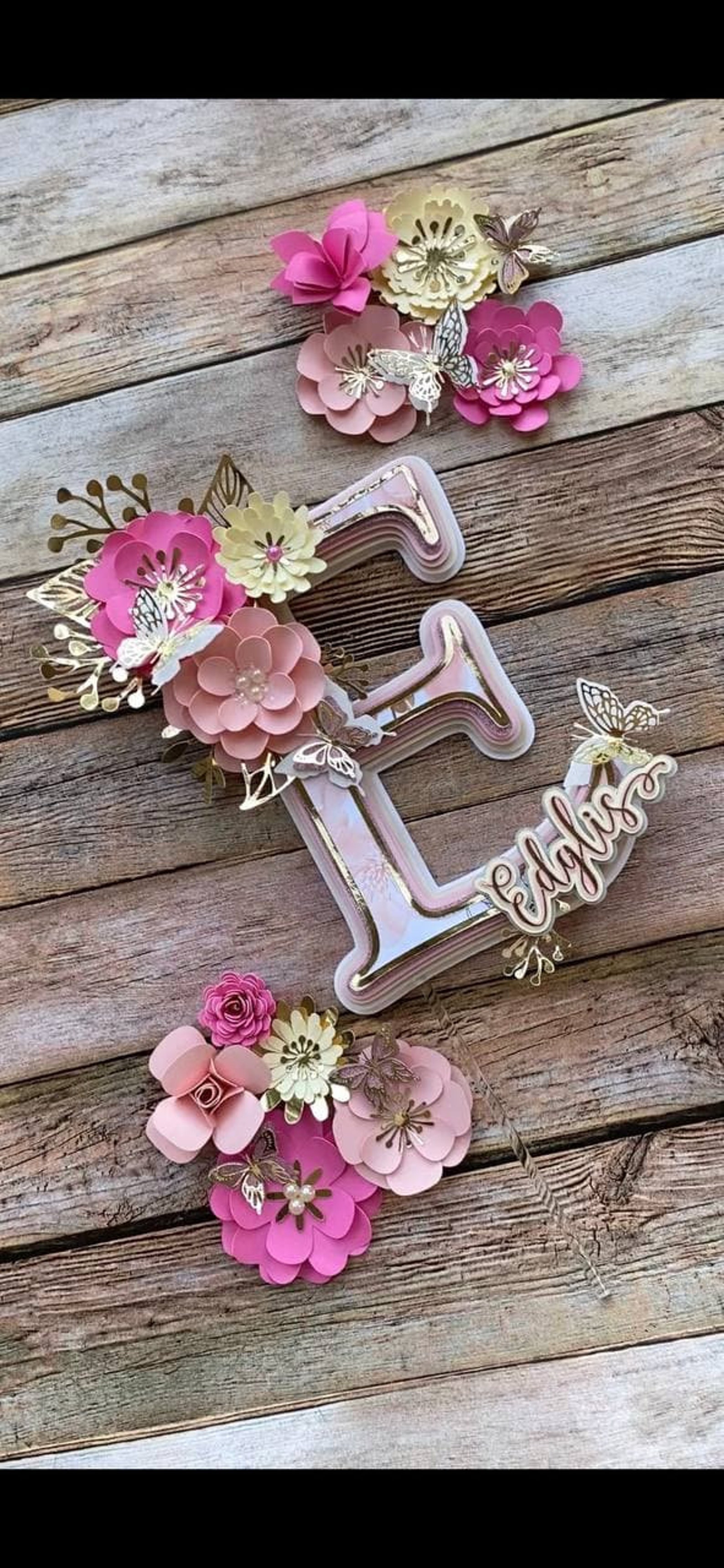 Letter Cake Topper Cake Topper Letter Birthday Cake Topper Etsy