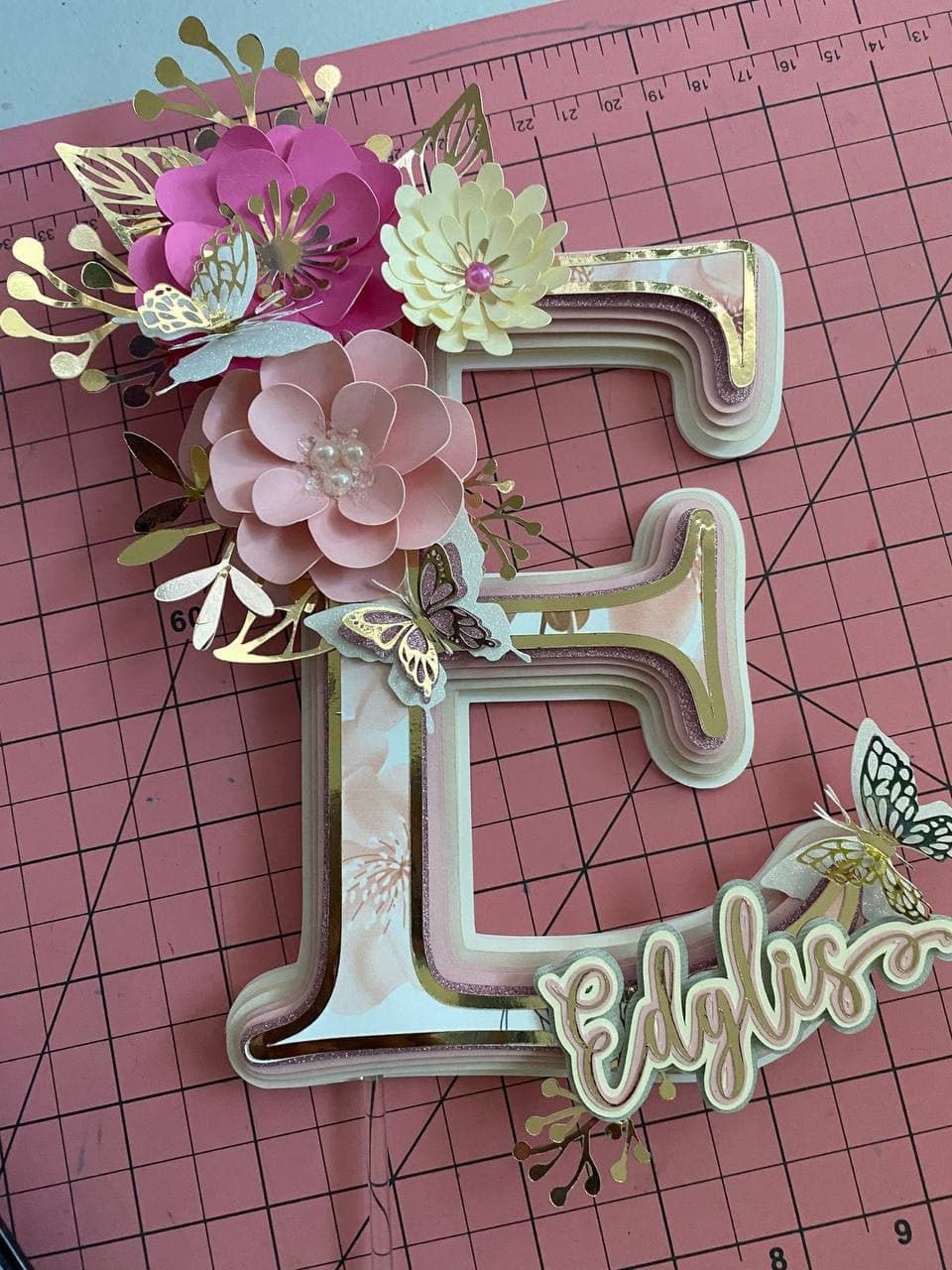 Letter Cake Topper Cake Topper Letter Birthday Cake Topper Etsy