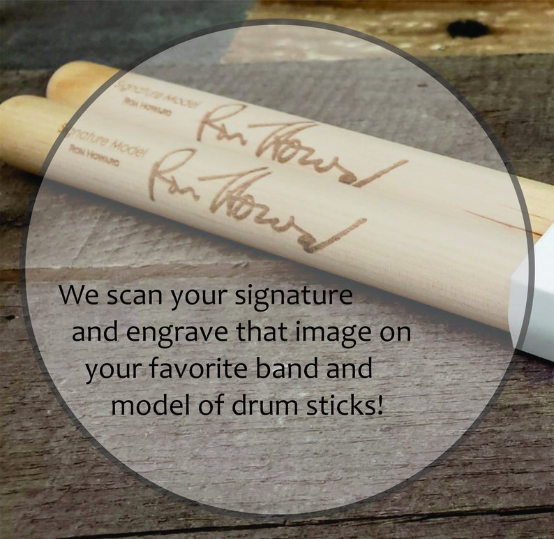 7A Custom Signature Your Signature Wood Tip Hickory Drum Sticks available in Vic Firth Classic and Unbranded models image 2