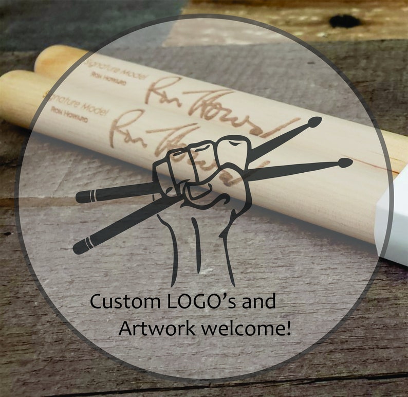 7A Custom Signature Your Signature Wood Tip Hickory Drum Sticks available in Vic Firth Classic and Unbranded models image 3