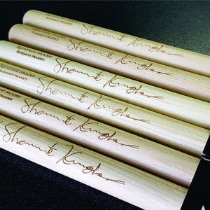 7A Custom Signature Your Signature Wood Tip Hickory Drum Sticks available in Vic Firth Classic and Unbranded models image 9