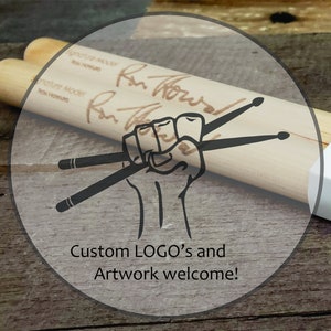 2B Custom Signature Your Signature Wood Tip Hickory Drum Sticks available in Vic Firth Classic and Unbranded models image 3