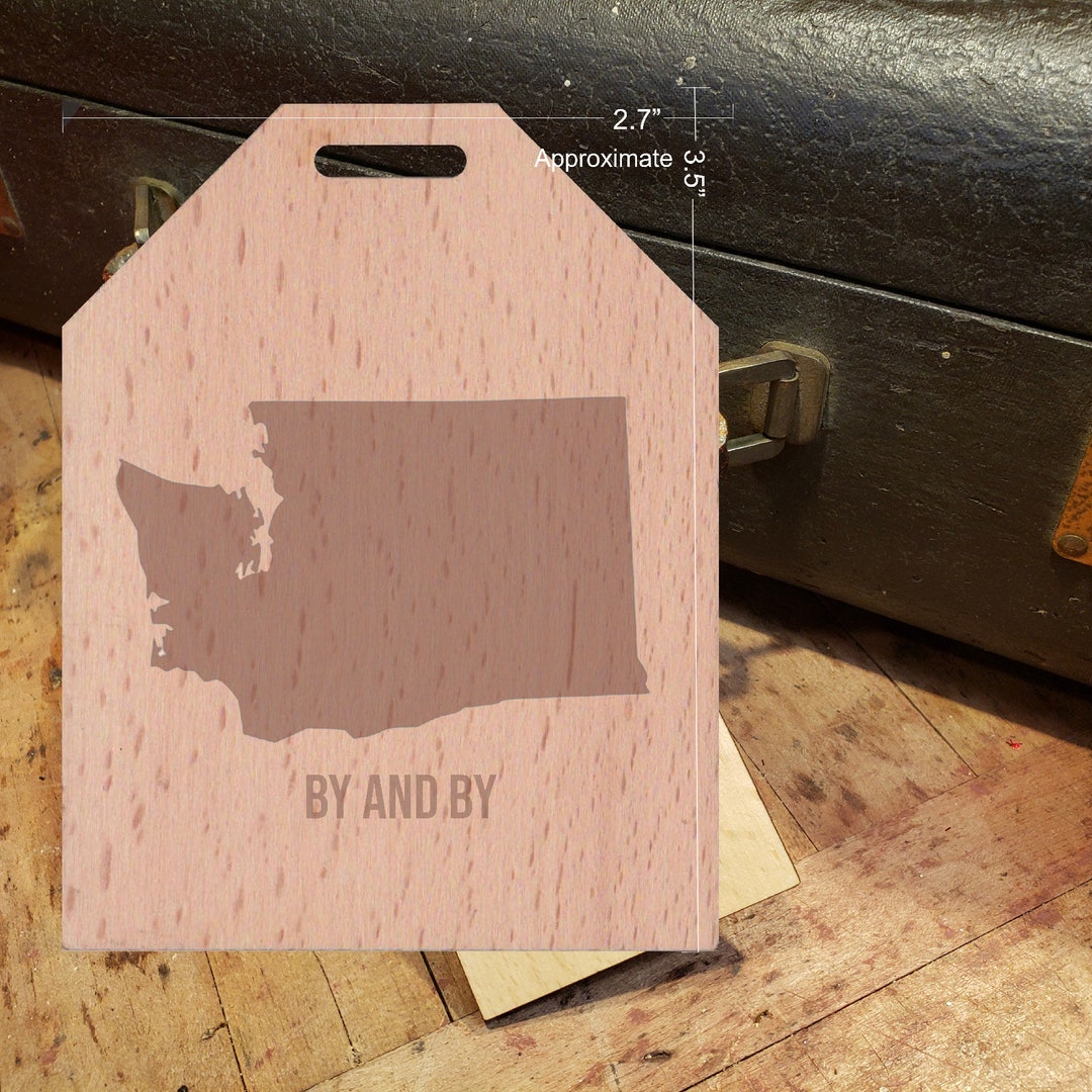 BOLD Washington State Motto Beautiful Wooden ID Name Tag Etsy