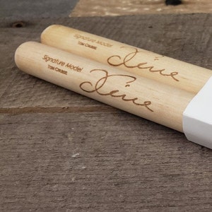 5B Custom Signature Your Signature Wood Tip Hickory Drum Sticks available in Vic Firth Classic and Unbranded models image 5