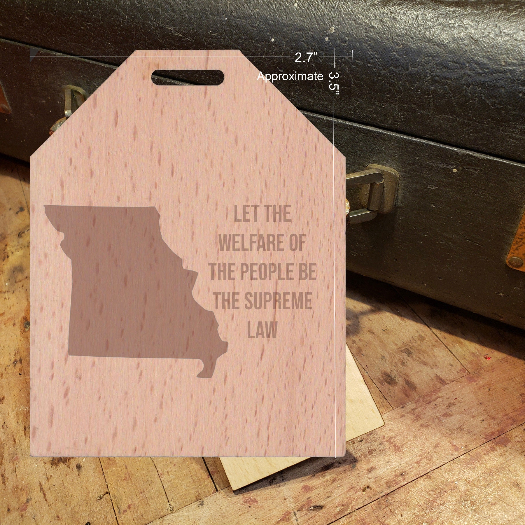 BOLD Missouri State Motto Beautiful Wooden ID Name Tag Etsy