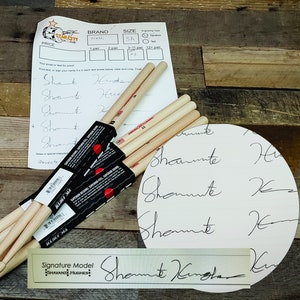 2B Custom Signature Your Signature Wood Tip Hickory Drum Sticks available in Vic Firth Classic and Unbranded models image 7