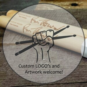 5B Custom Signature Your Signature Wood Tip Hickory Drum Sticks available in Vic Firth Classic and Unbranded models image 3