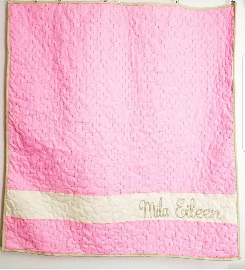 Baby Name Blanket Personalized Baby Gift Personalized Baby Quilt