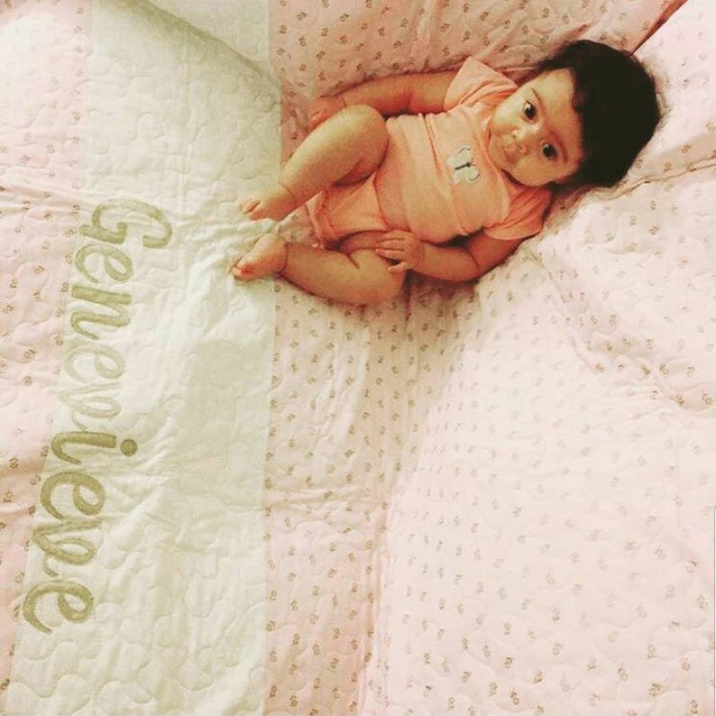 Baby Name Blanket Personalized Baby Gift Personalized Baby Quilt