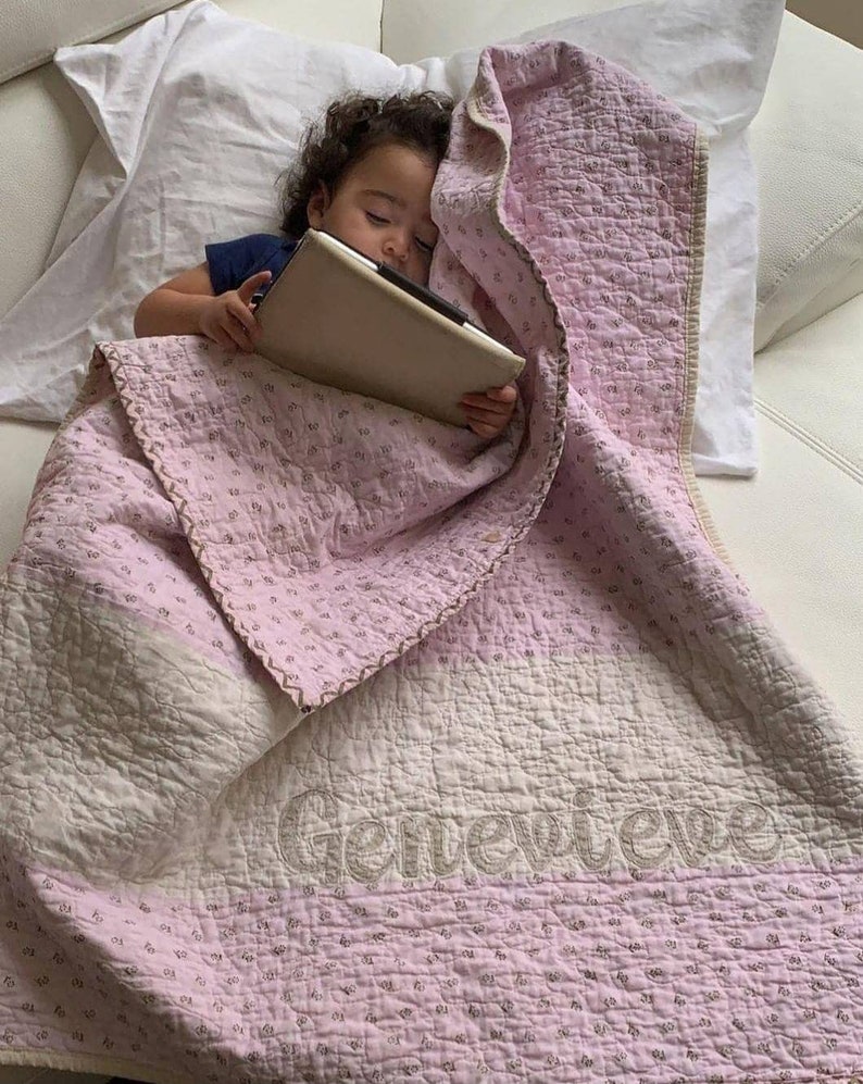 Baby Name Blanket Personalized Baby Gift Personalized Baby Quilt