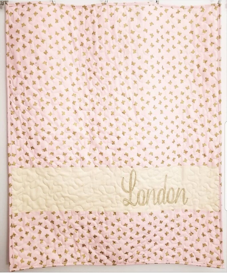 Baby Name Blanket Personalized Baby Gift Personalized Baby Quilt