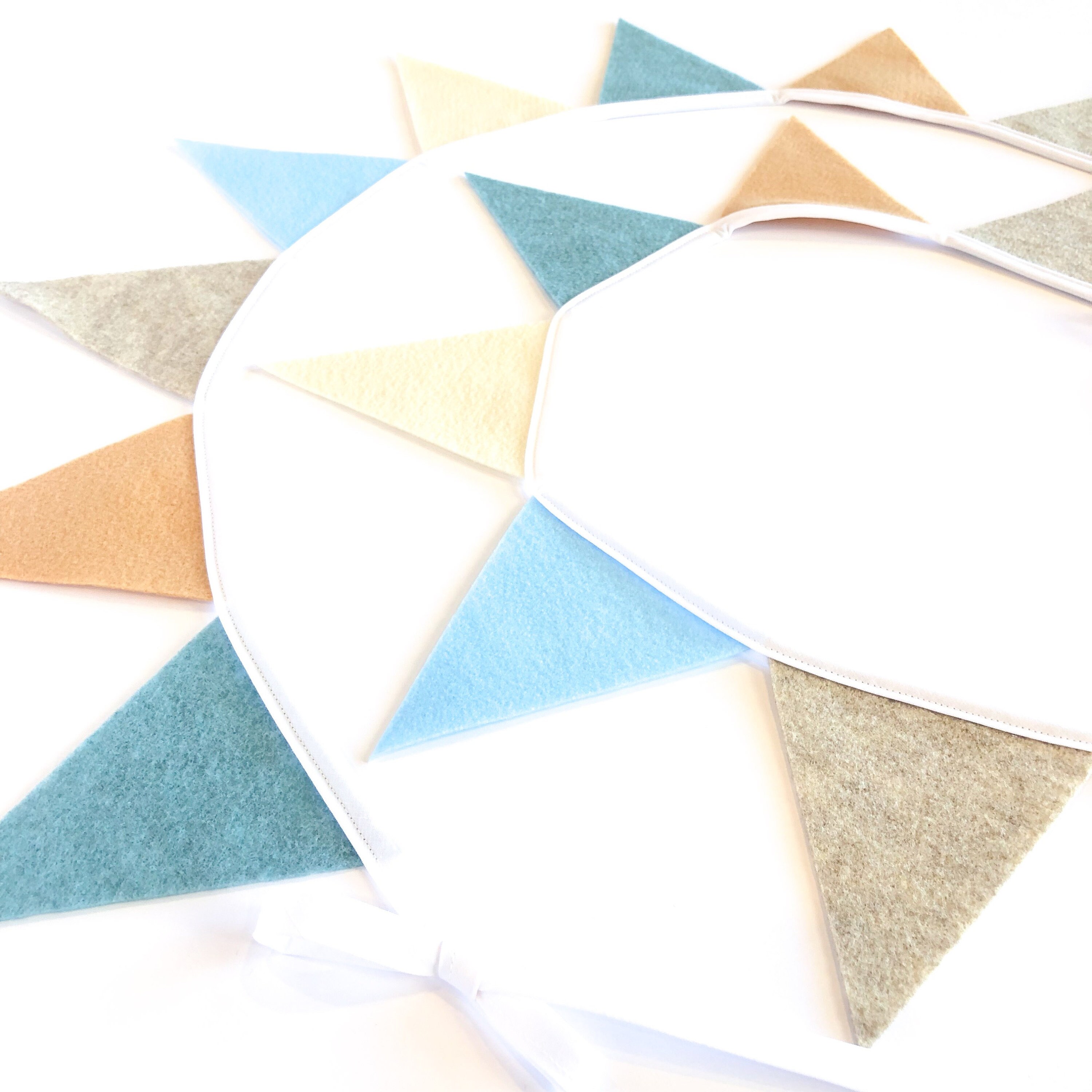 Beach Boho Blue Felt Bunting Banner Boho Nursery Garland bunting Hygge Decor Nursery Bunting Baby Boy Nursery Boho baby