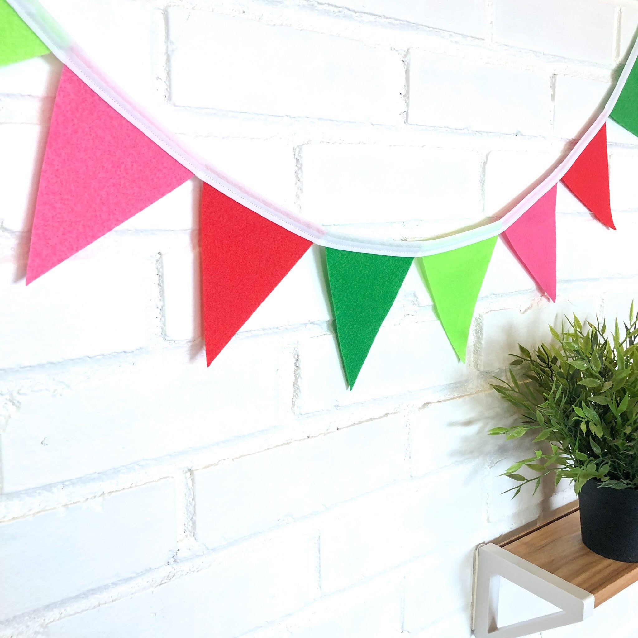 Watermelon birthday garland banner bunting One in a melon birthday banner Watermelon stand decor summer party banner