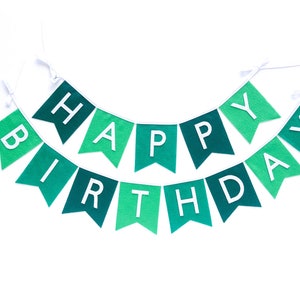 Custom color square bunting happy birthday flag garland, Custom pennant banner, Birthday party banner felt bunting, Square flag banner