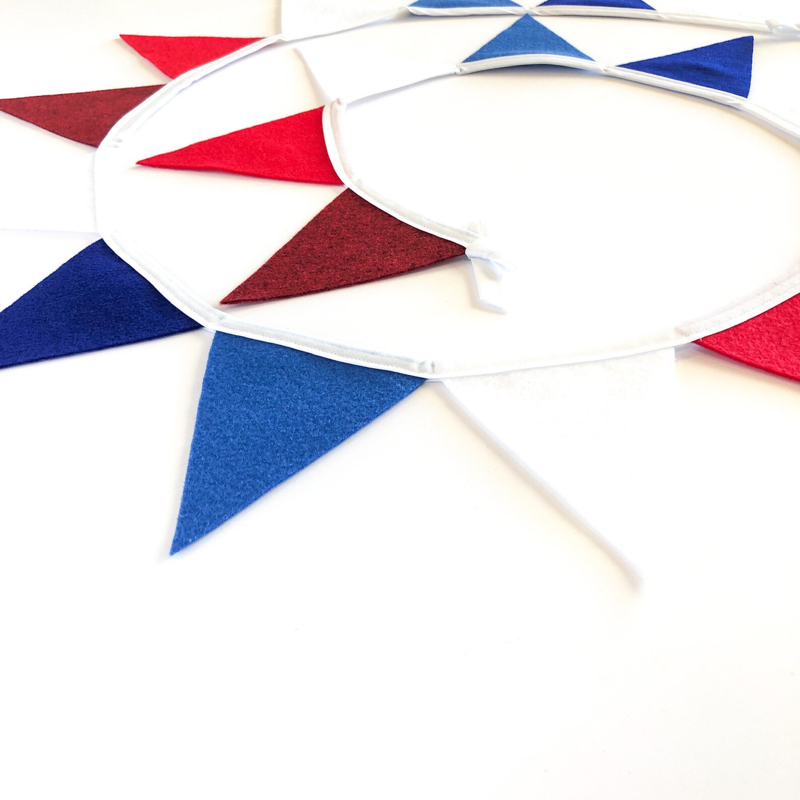 Red White and Blue Wedding Garland Banner Patriotic Wedding Etsy